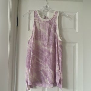 Helmut Lang Pink and White Tie Dye Top